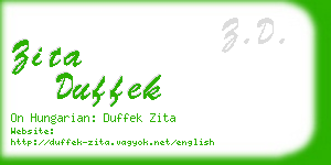 zita duffek business card